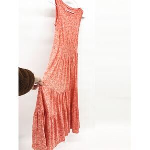 Lou Grey for Loft Orange Marled Stretch Knit Sleeveless Maxi Sundress Size M